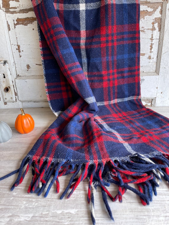 Vintage plaid blanket hotsell