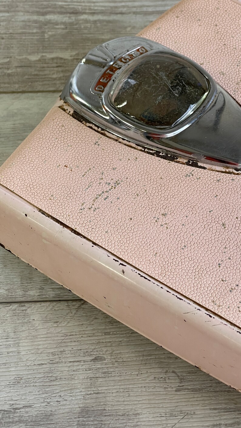 Vintage Bathroom Scale Art Deco 1950s Detecto Pink Etsy