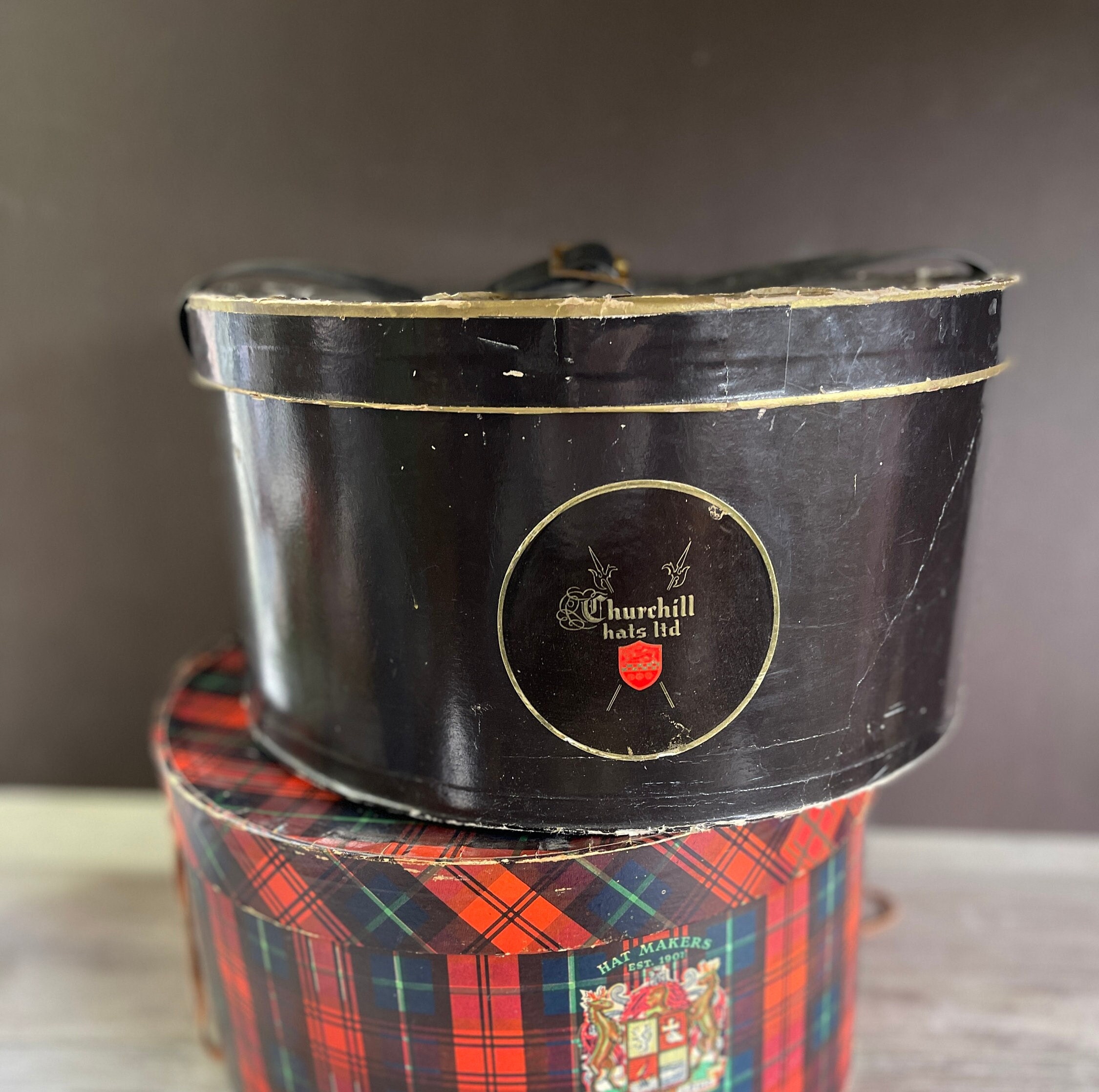 Vintage Hat Box Hatbox Churchill Hats Ltd. Empty Box Only - Etsy