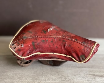 Vintage Bicycle Seat - Permaco Person's Vinyl Covered As is OLD
