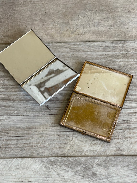 Vintage Charbert & Whiting Davis Compacts: Brass,… - image 9
