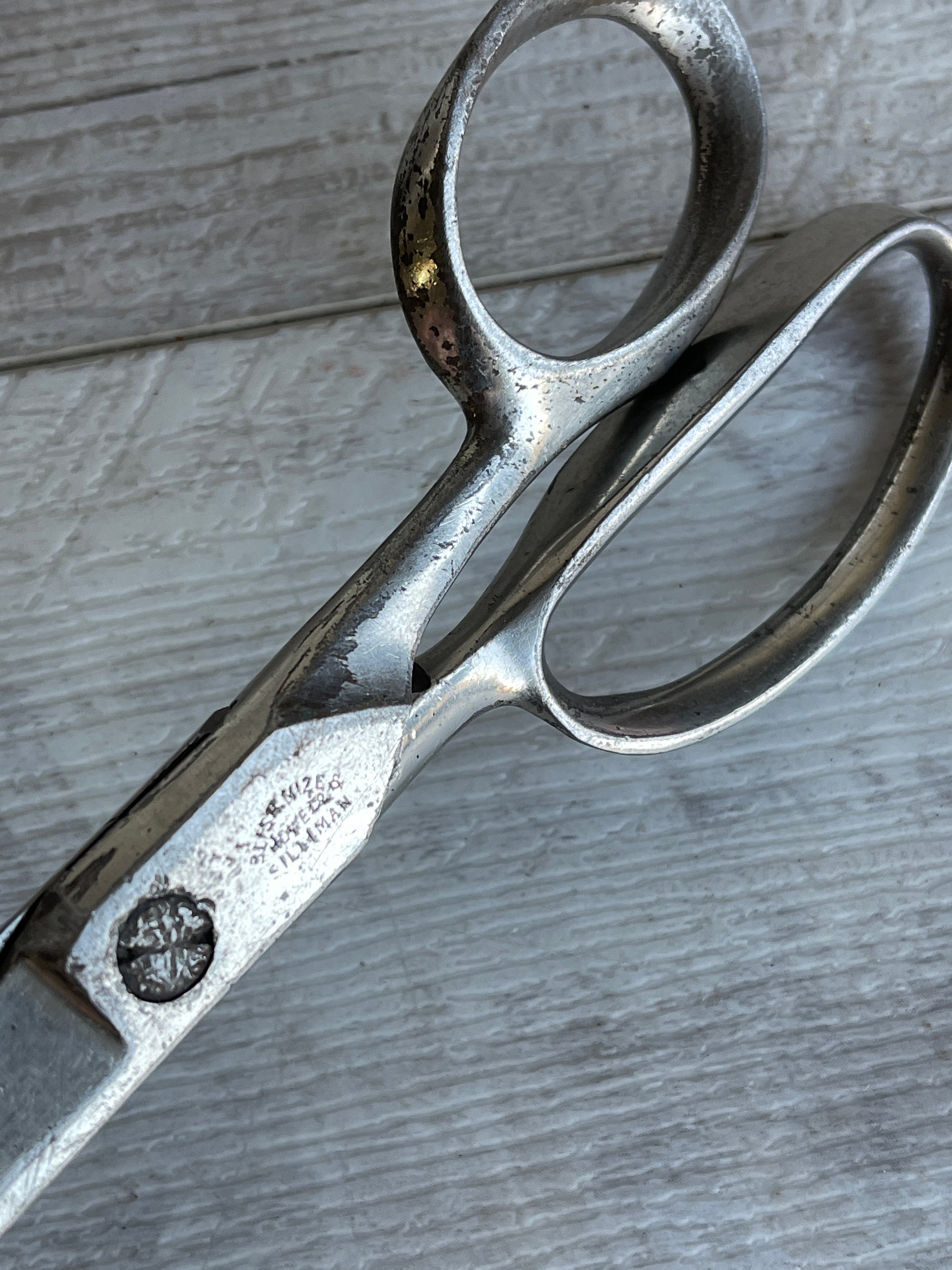 Vintage Left Handed Scissors Shears - Blish Mizes Silliman
