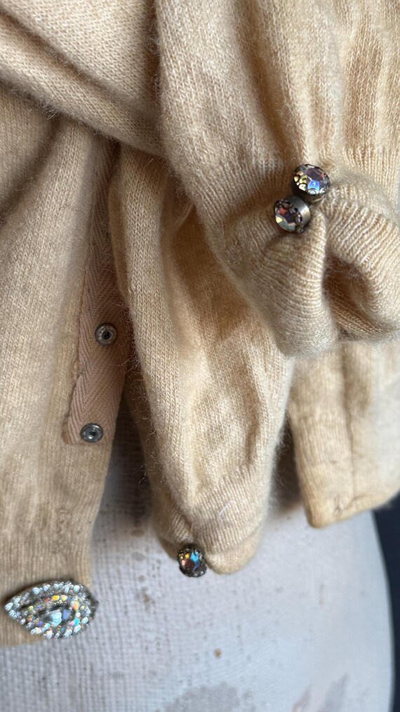 Vintage 1930s Cardigan Sweater - Cashmere and Min… - image 8