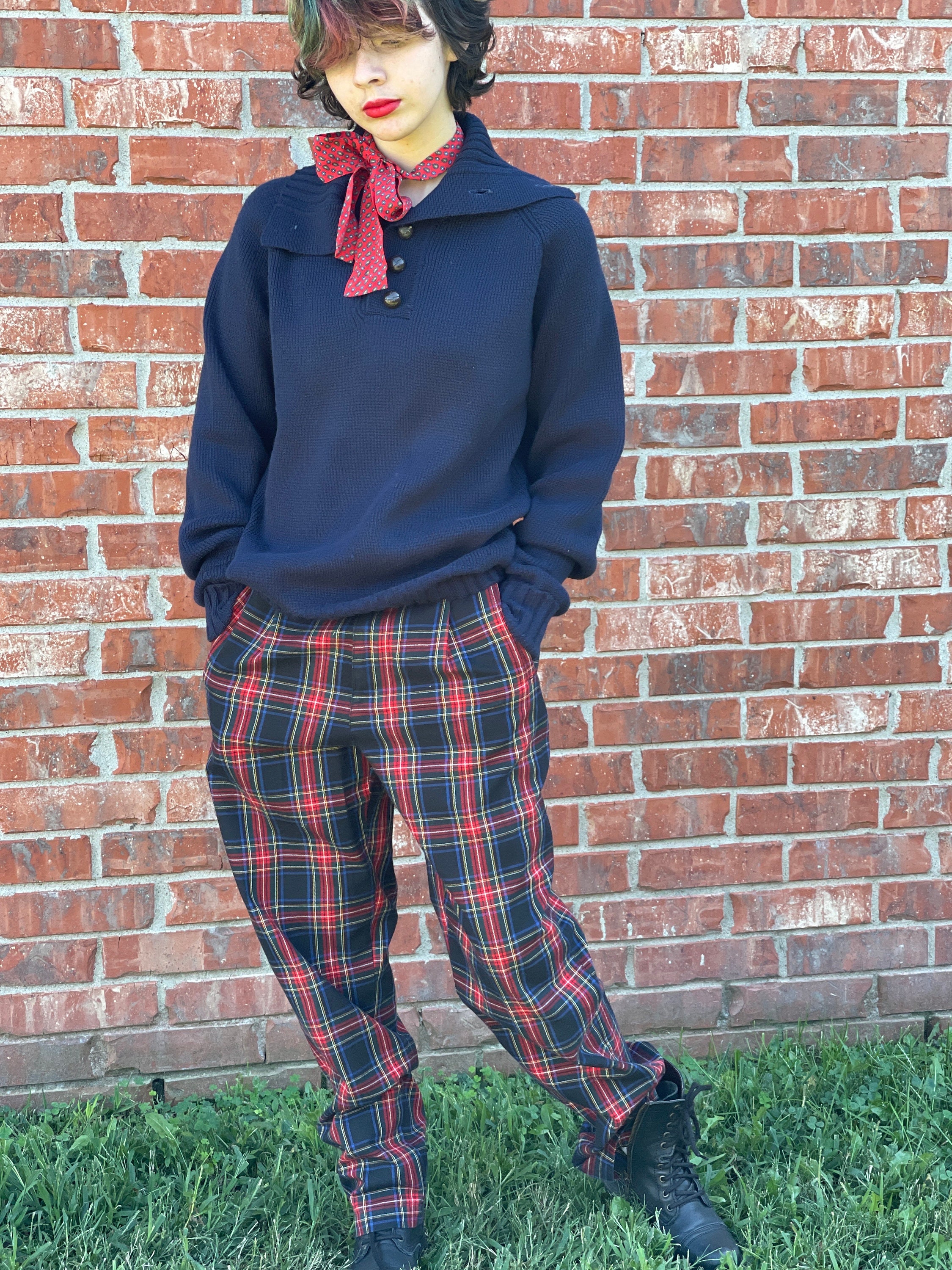 Gap tartan pants best sale