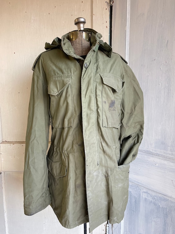 Vintage Army Jacket Distressed Military Field Jack