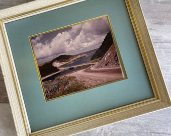 Vintage Photograph -Cabot Trail Cape Breton Nova Scotia Photo 1950s Framed and Matted - 8 x 10