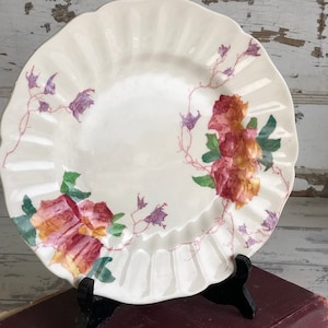 Vintage Royal Doulton Wrenbury Plate - Handcolored Dinner Plate - As Is, Rare