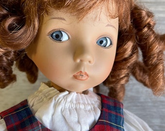 Vintage Dianna Effner Porcelain Doll: Little Red Riding Hood (14-inch)