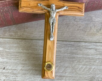 Antique Crucifix -small Jerusalem Soil