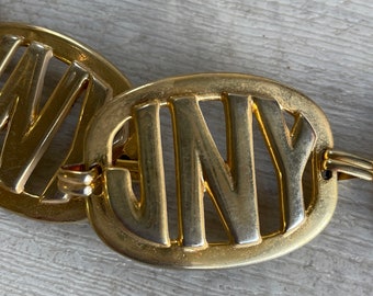 Jones New York Logo Gold Chain Belt Vintage 1990s Jones New York Logo Belt - Etsy main image 4