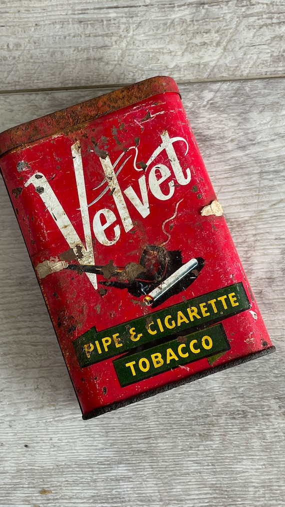 Vintage Velvet Tobacco Tin -pipe/cigar Vintage Velvet Tobacco Tin -pipe/cigar