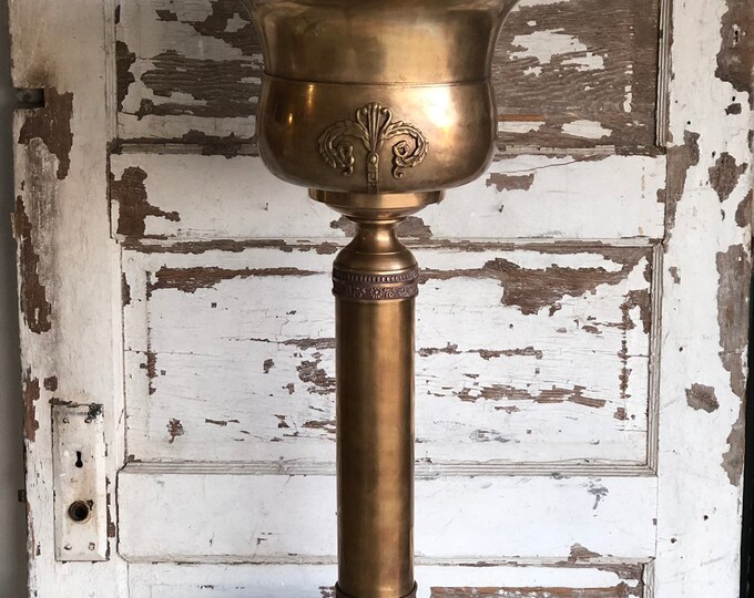 Antique Brass Champagne Bucket and Stand Solid Fleur De Lis Etsy