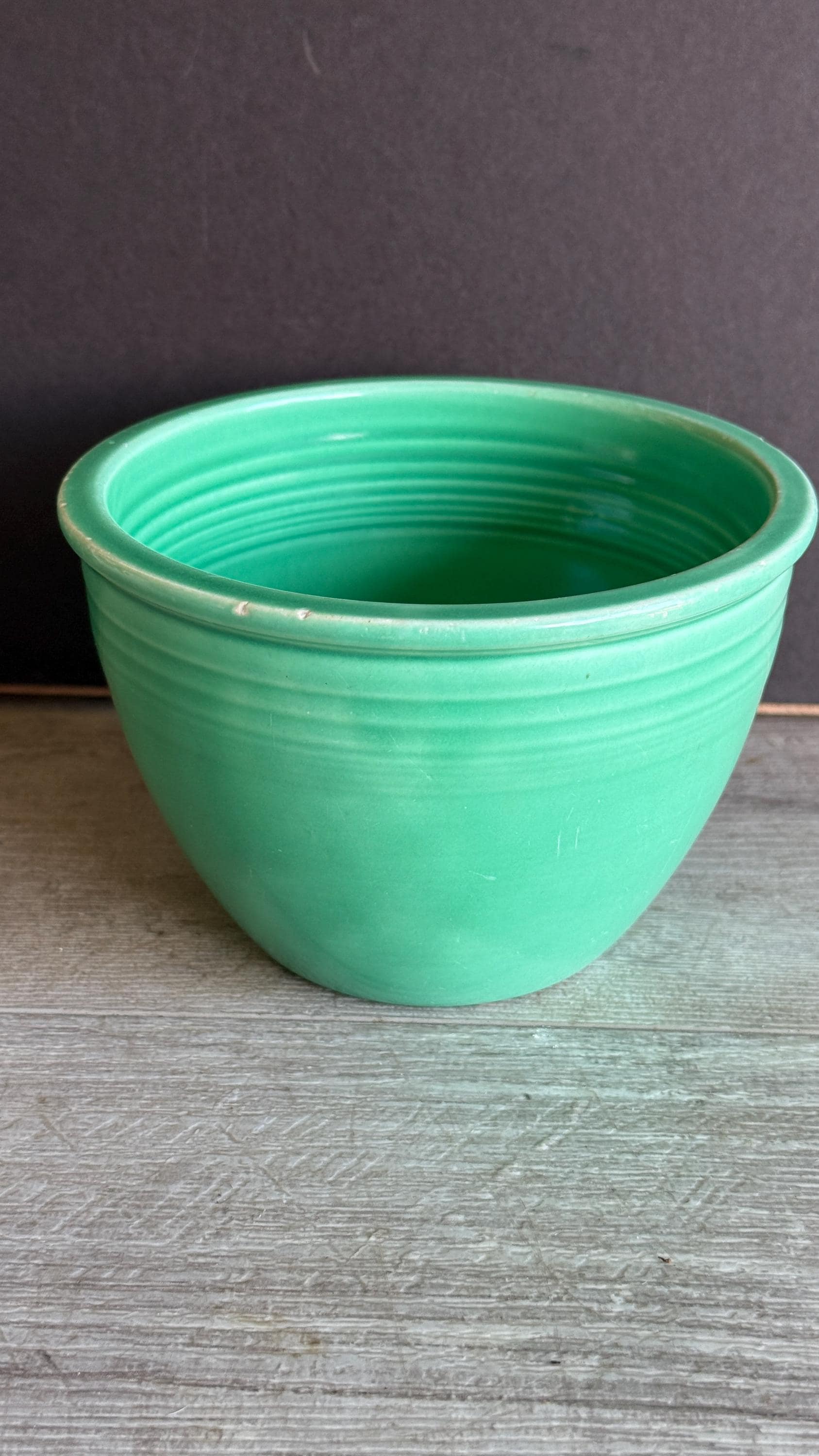 Vintage Light Green Fiesta Mixing Bowl #2 Inside Rings Homer