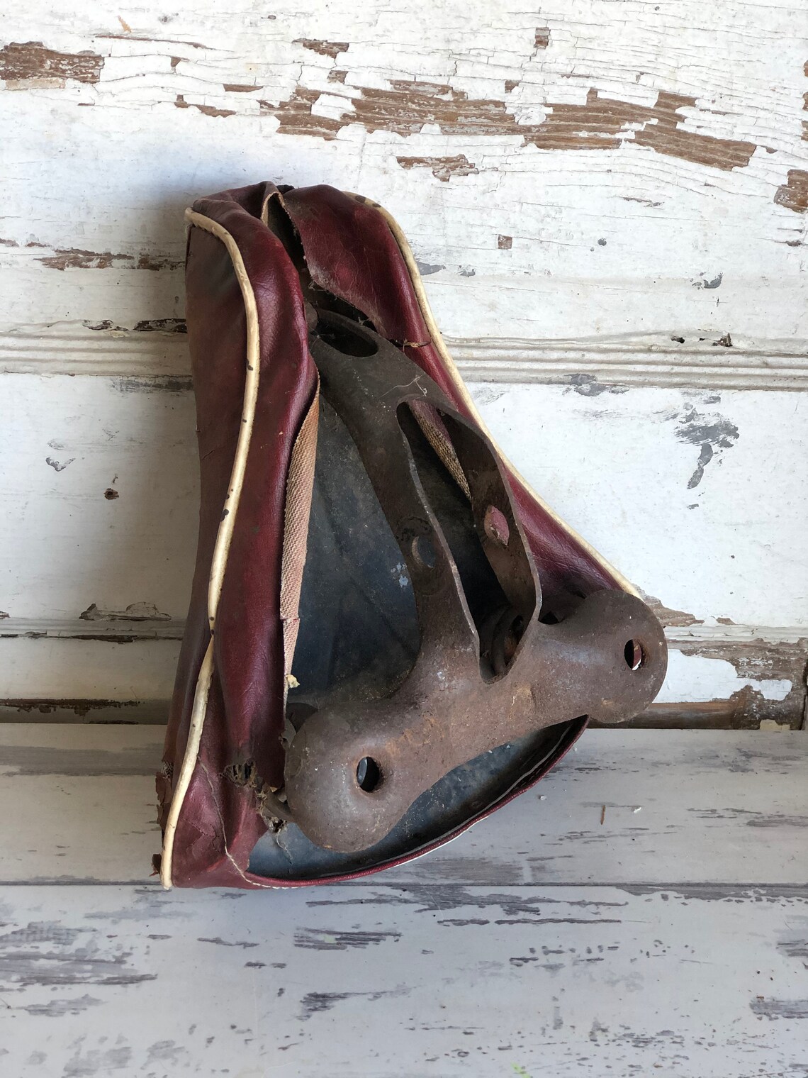 Selle De Vélo Vintage Persons Permaco #5064 - Large Et Marron - Fabriqué Aux USA - Occasion