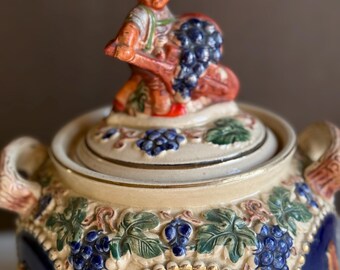 Vintage German Biscuit Jar/cookie Jar - Handgemalt Gertz Hand