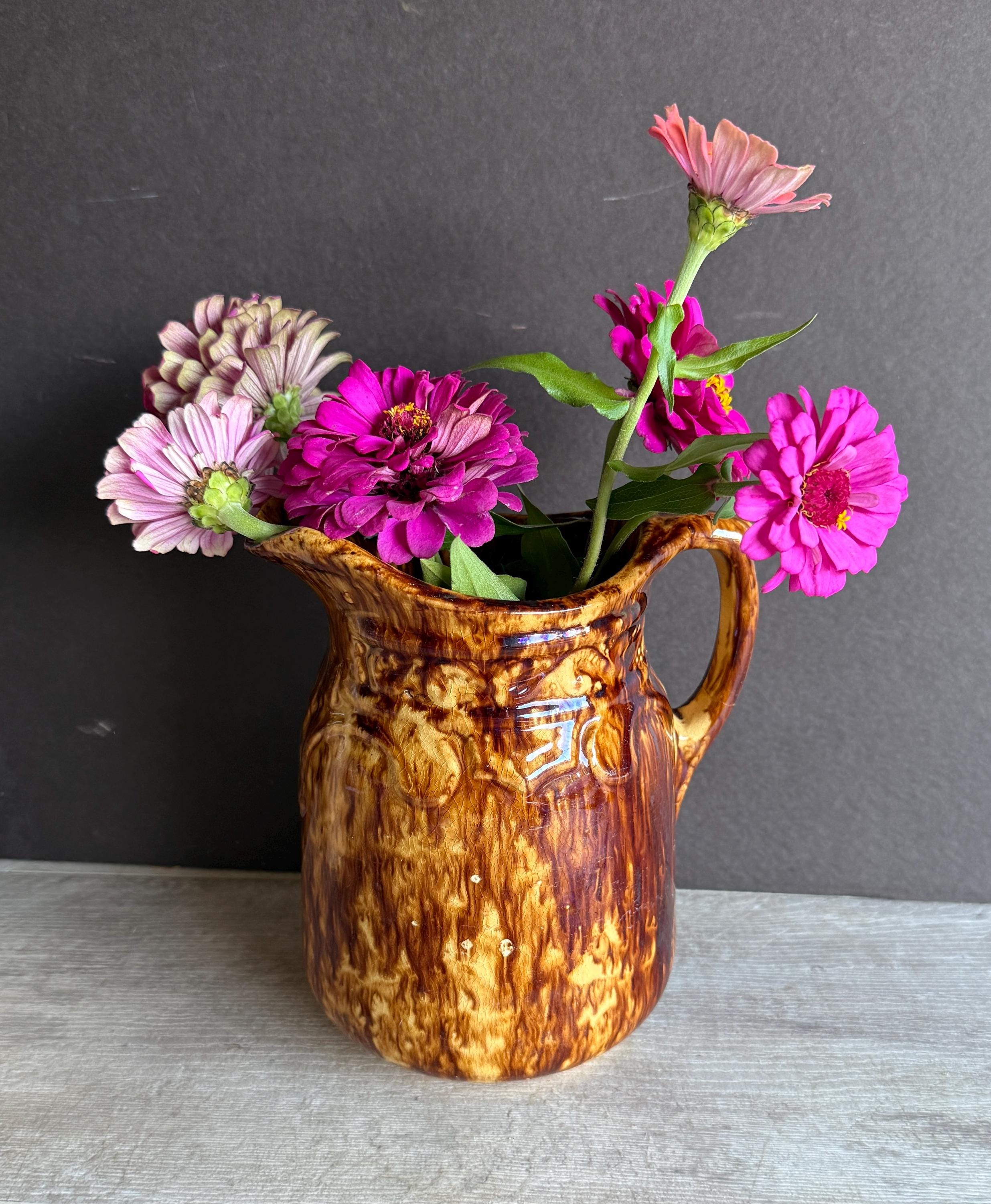 Vintage Bennington Pottery Milk Pitcher With Rockingham Glaze - Etsy