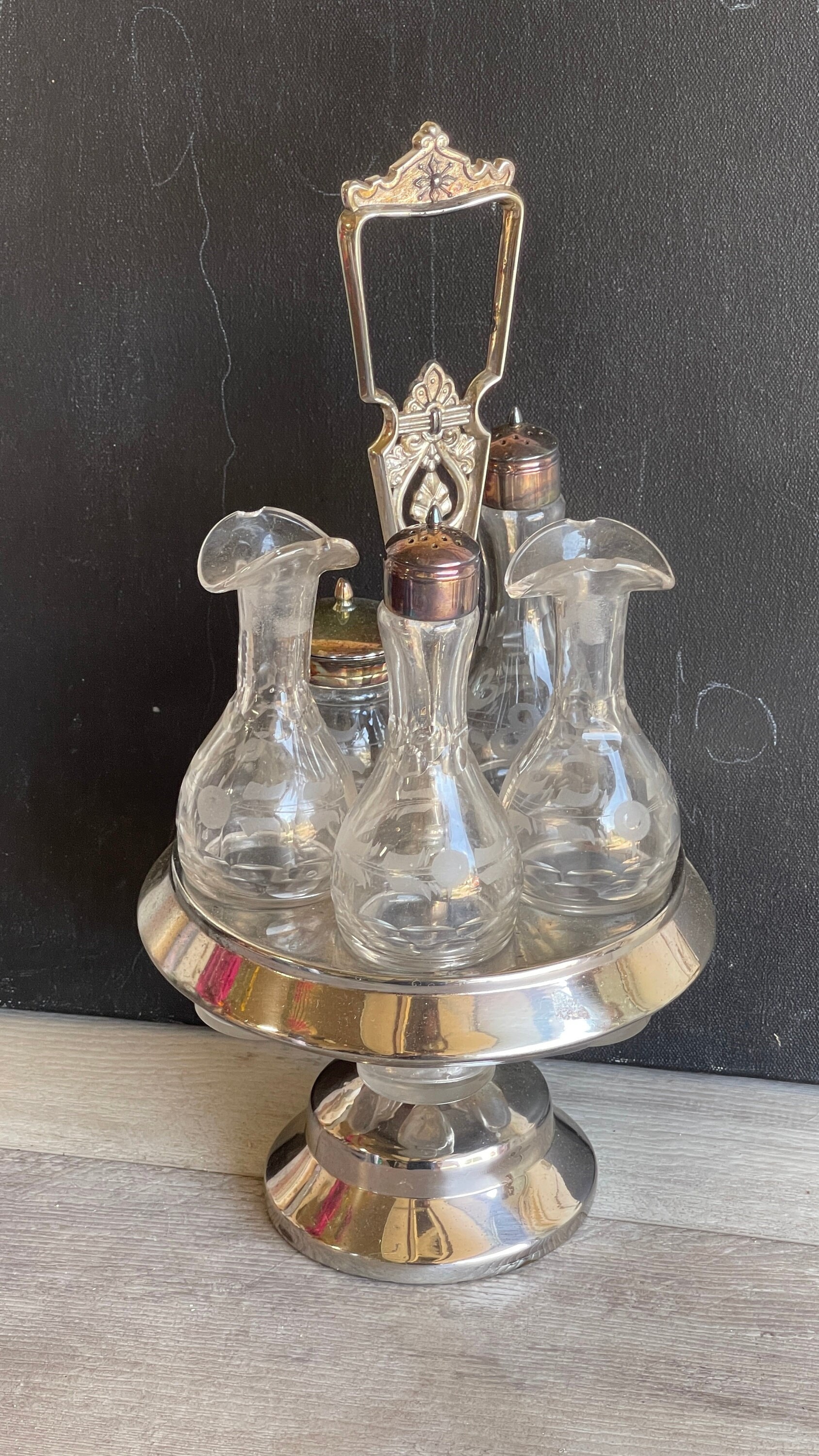 Antique Condiment Set - Etsy