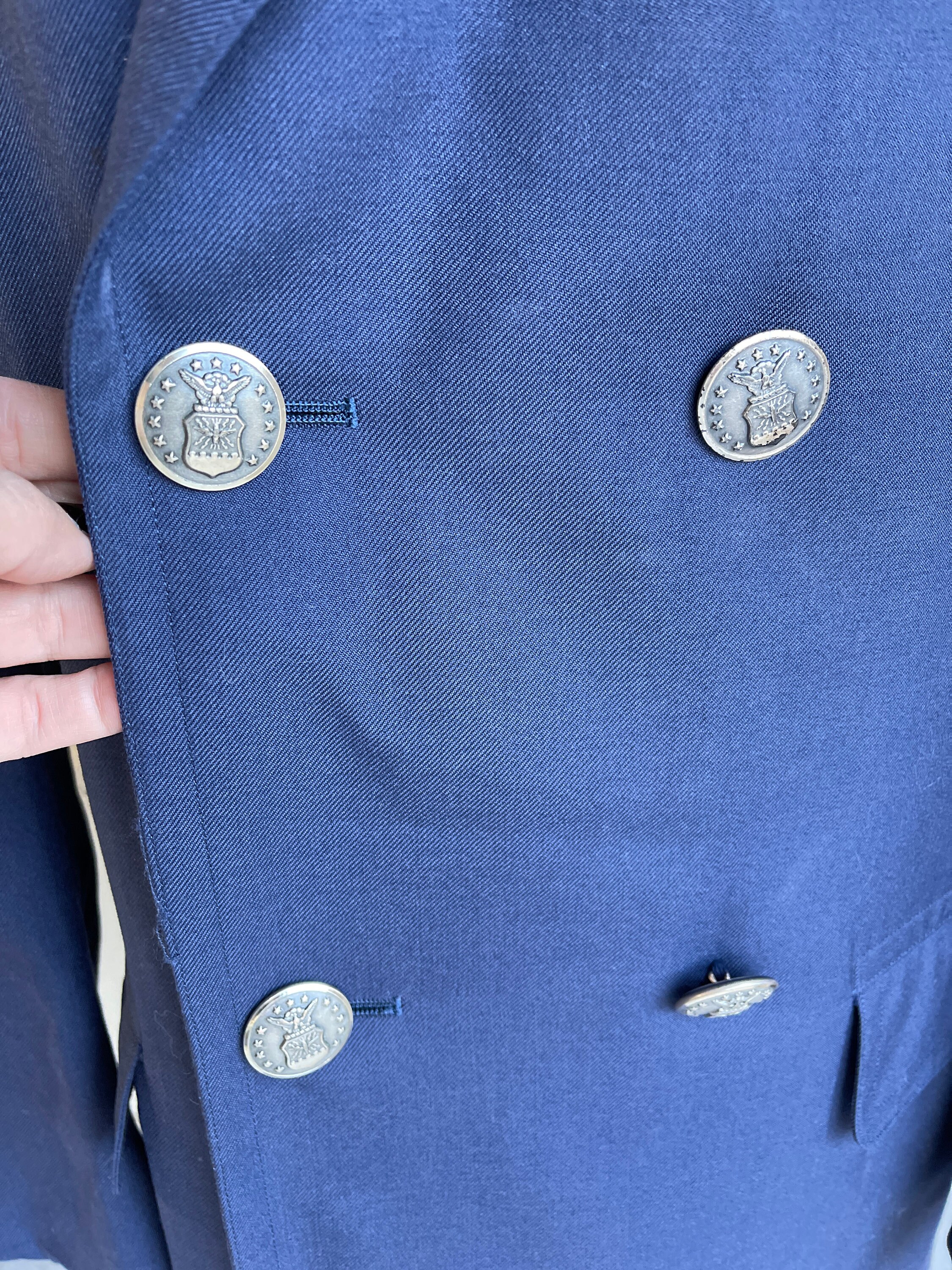 Vintage Air Force Dress Coat Overcoat - 35 L Long Double Vintage Air Force Dress Coat Overcoat - 35 L Long Double