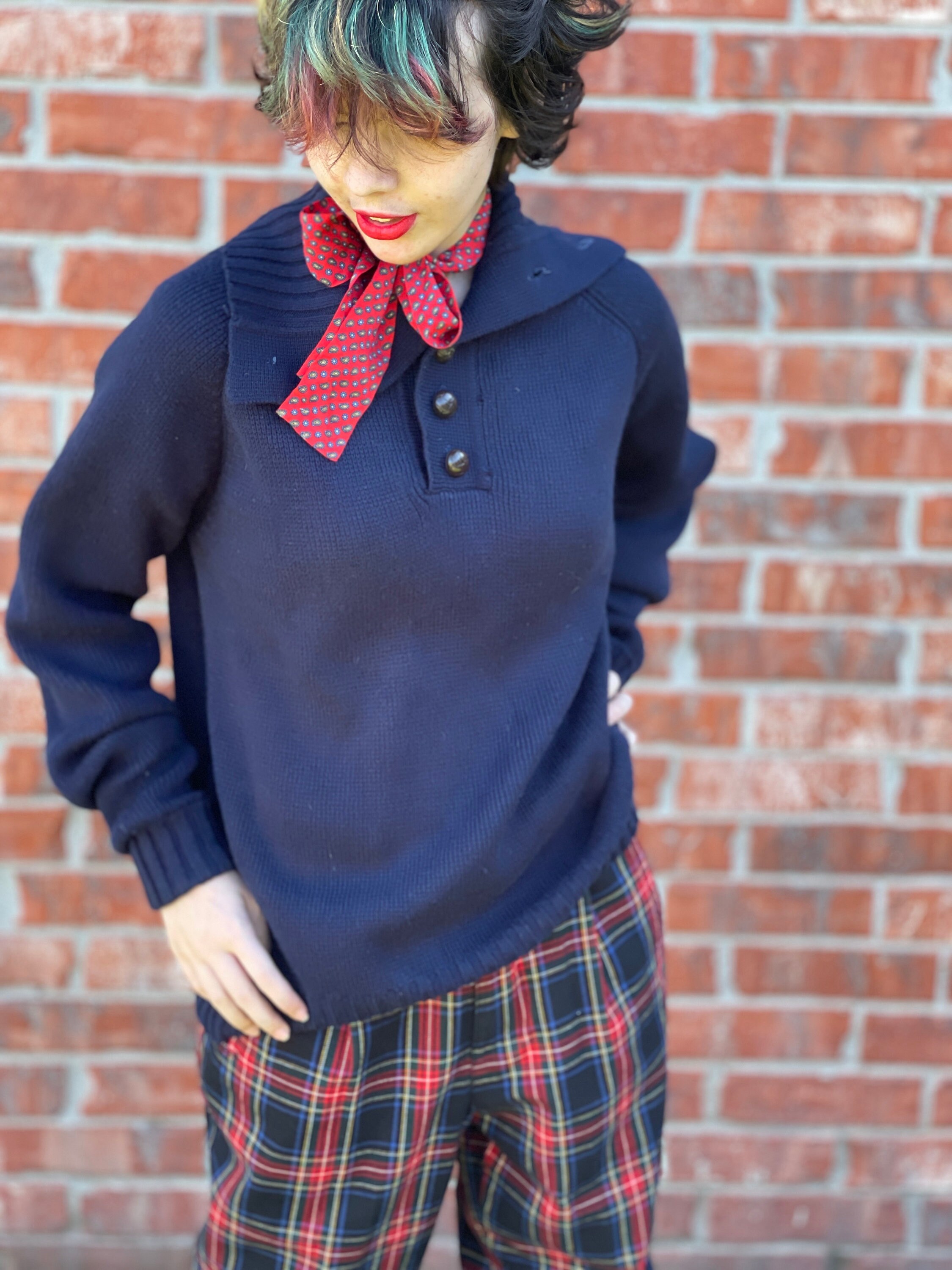 Gap tartan trousers hot sale