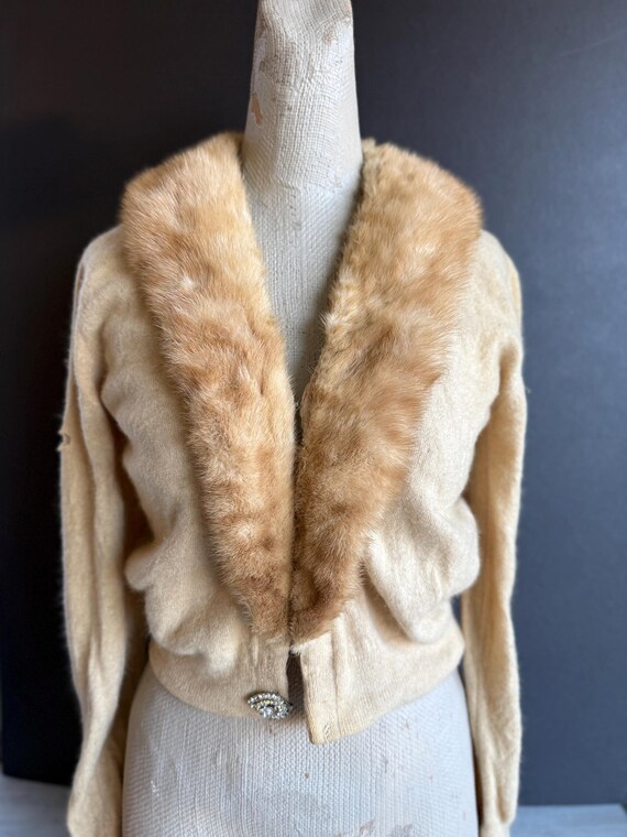 Vintage 1930s Cardigan Sweater - Cashmere and Min… - image 9