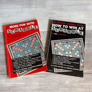 Vintage Strategy Books "How to Win at Scrabble" + "More Fun with Scrabble"