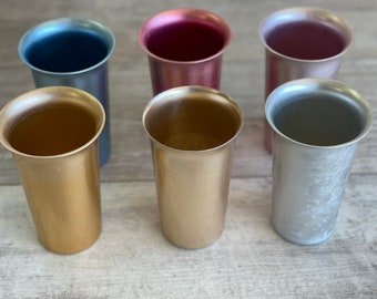 Vintage Aluminum Tumblers -Colorcraft Pastel Cups