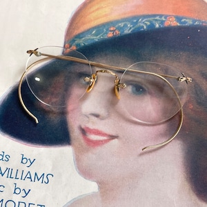 Vintage Child&#39;s Eyeglasses: Bausch and Lomb Gold Filled Filigree Spectacles