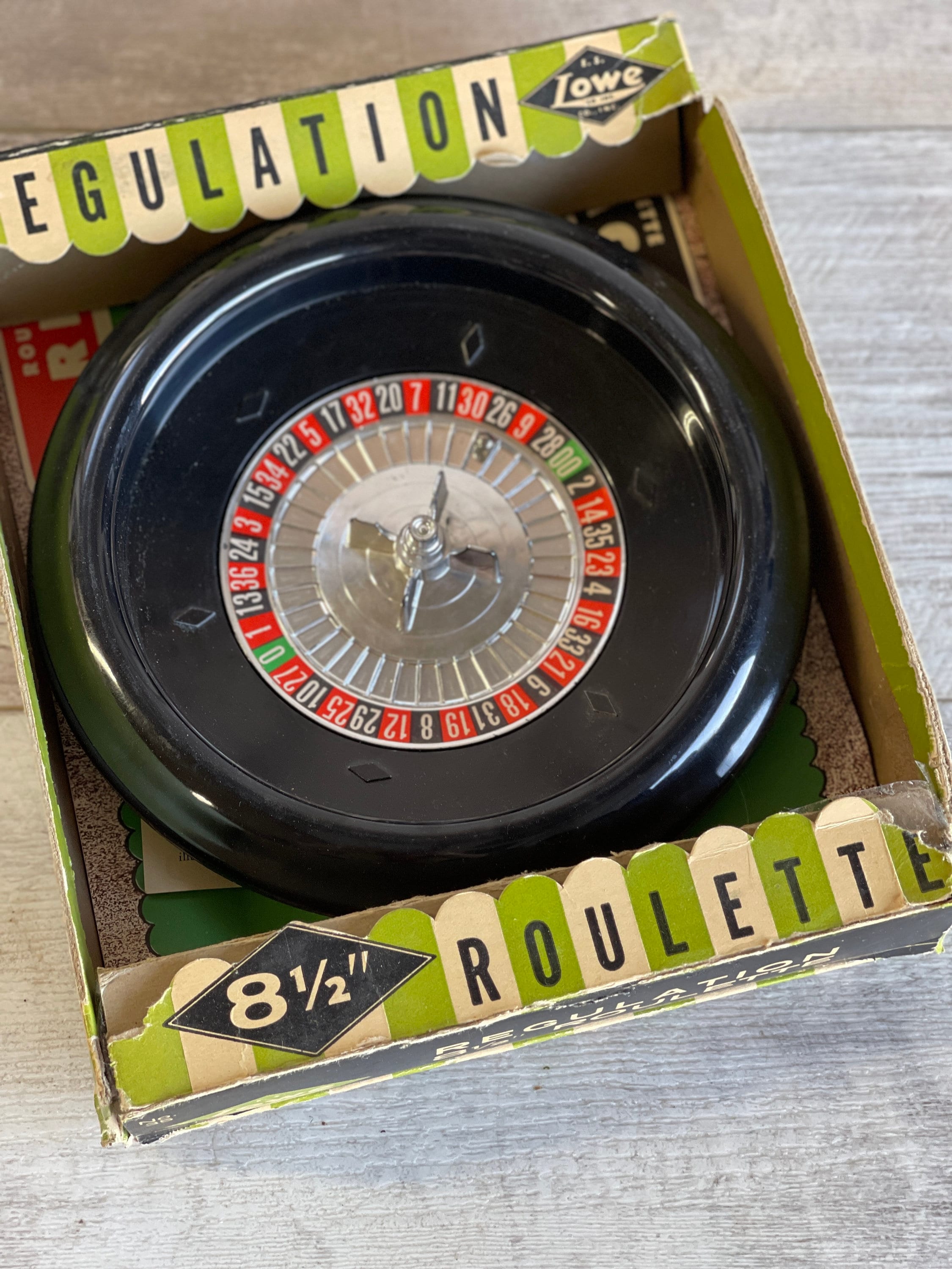 1941 ROULETTE by ES Lowe Company Original Box Made in USA 