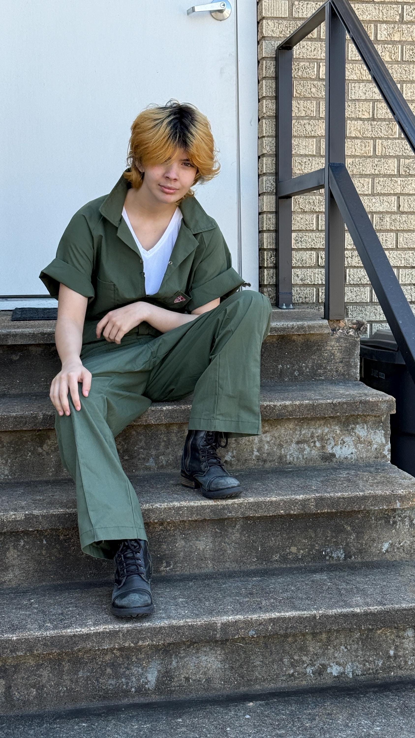 Vintage Tom Cat Olive Green Coveralls: Small/medium Short Sleeve