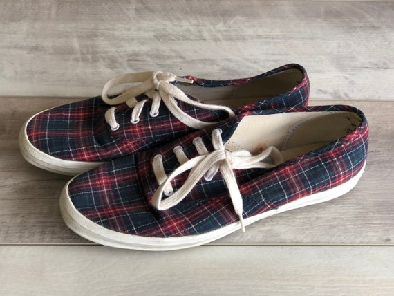 Vintage Keds - Plaid 1990s Size 9 Women's Canvas … - image 8