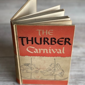 The Carnival by James Thurber 1945 WW2 Era Comic and Cartoon Book - The Secret Life of Walter Mitty