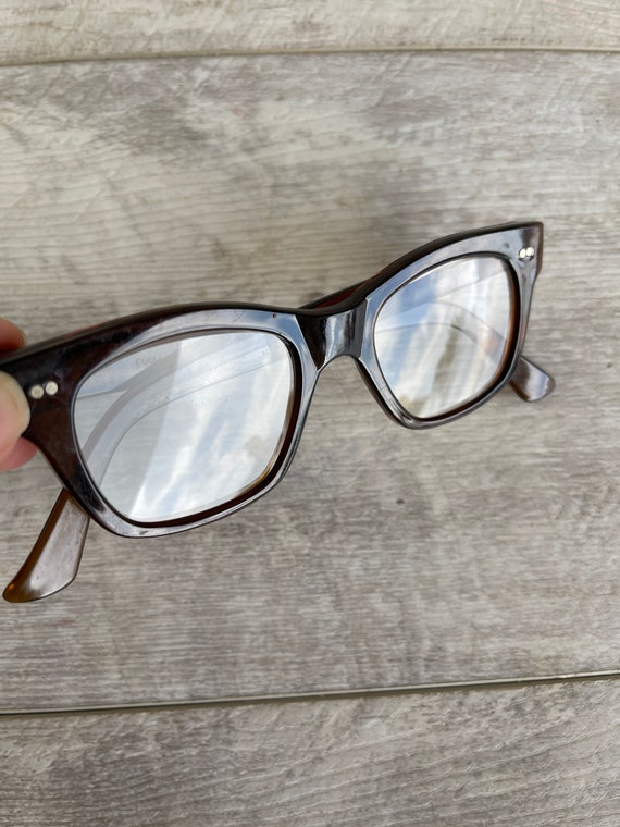 Vintage Poco EyeGlasses Brown 1950s Safety Prescr… - image 4