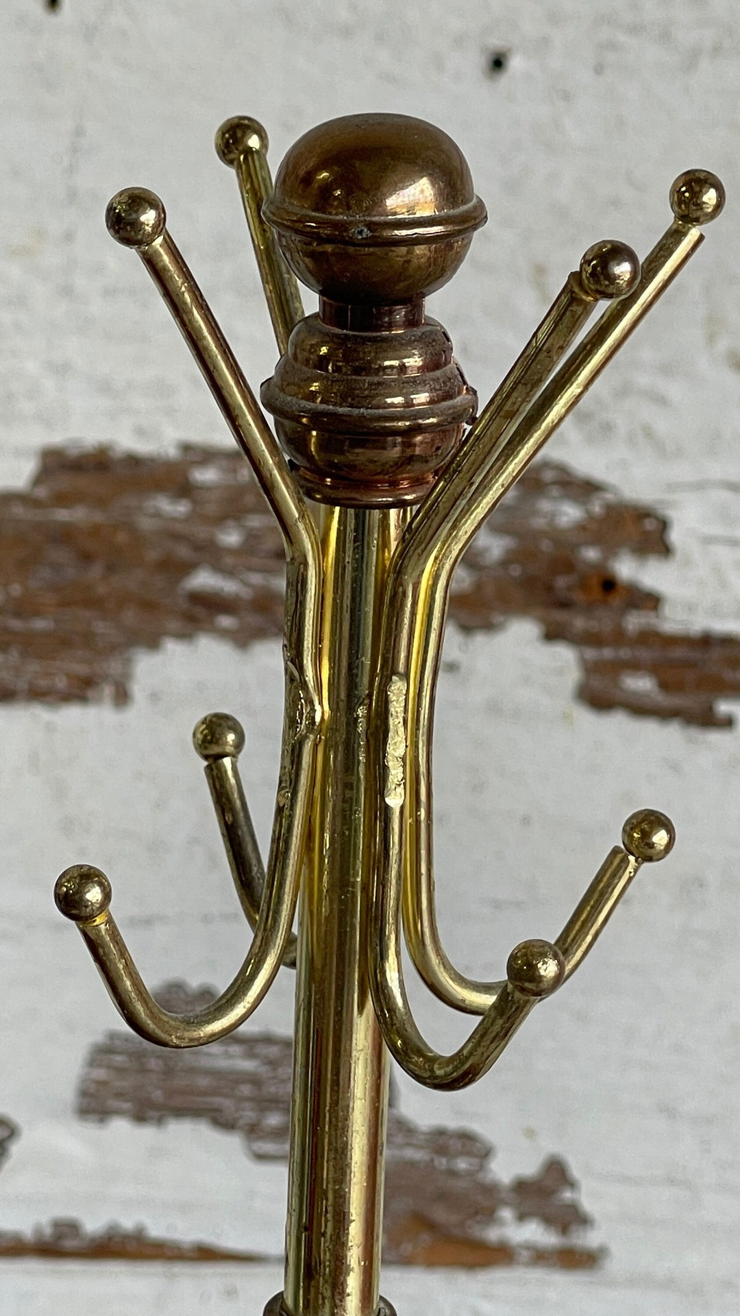 Vintage Brass Coat Rack Hall Tree Miniature Doll Size Etsy