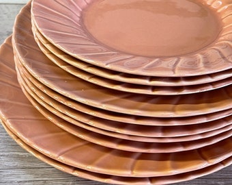 Franciscan Swirl Plates - Coronado Coral Pink- 3 Sizes Dinner, Salad, Dessert Plates - Choice 8, 9, 10 inches Gloss - Excellent