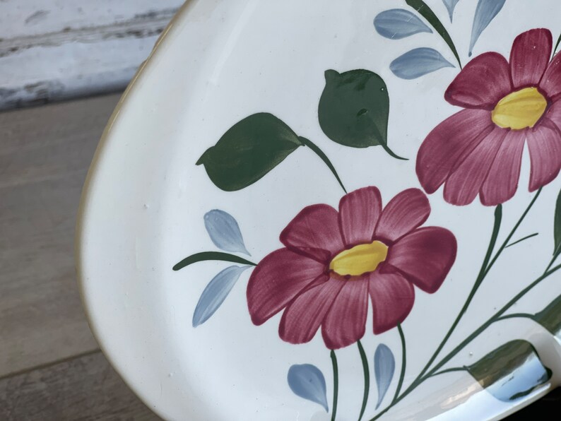 Vintage Blue Ridge Pottery Platter - Red Nocturne - Etsy