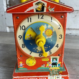 Vintage Fisher Price Musical Clock -1968