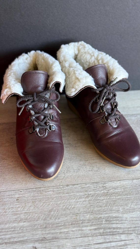 Dexter Vintage ankle boots 1970s Vintage Dexter Hiking Boots Wedge Platform Thick  main image 2