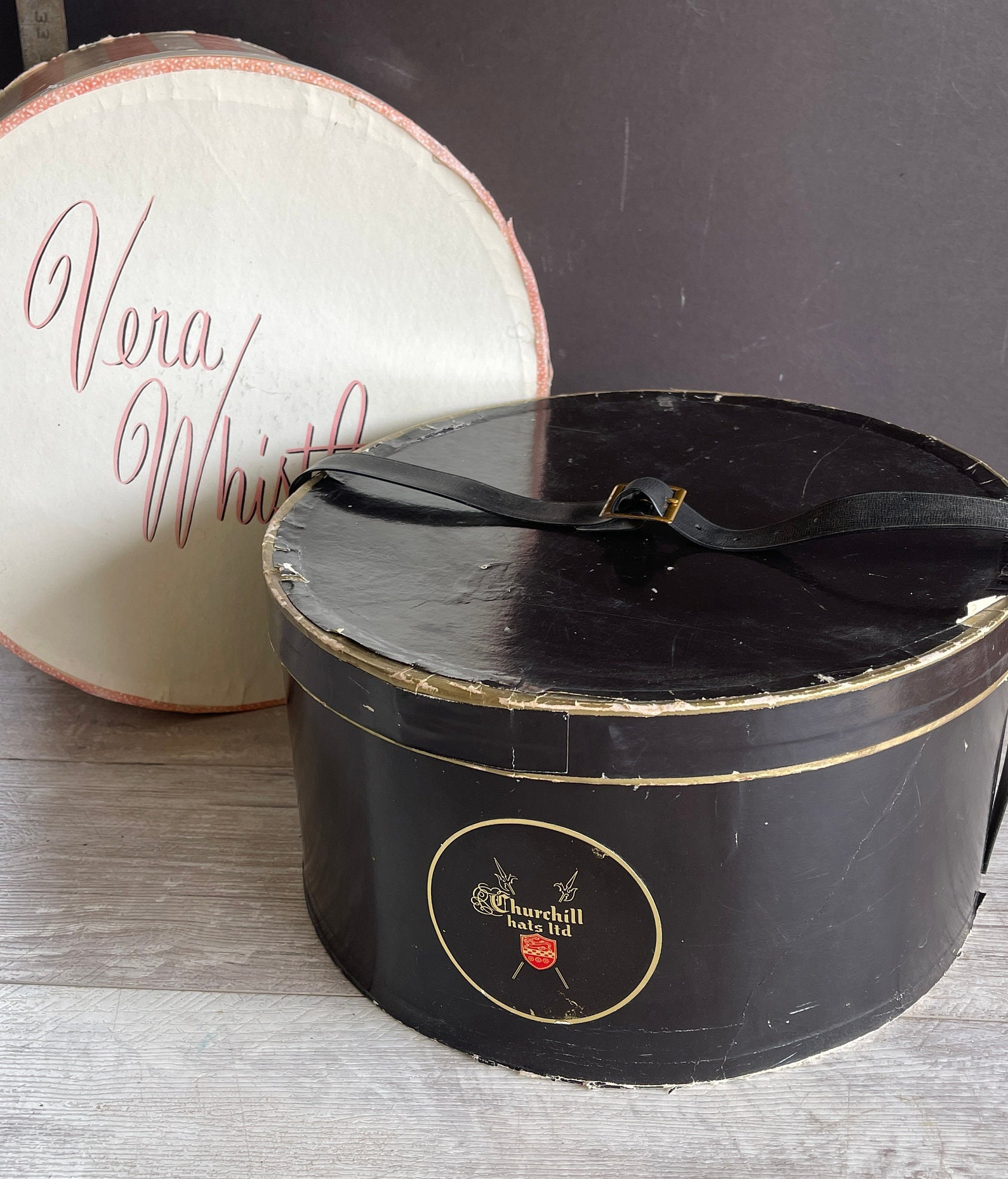Vintage Hat Box Hatbox Churchill Hats Ltd. Empty Box Only - Etsy