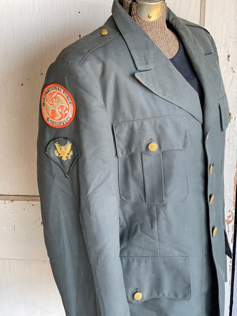 Vintage Army Dress Uniform Jacket 1980s Peacekeeping Patch Etsy