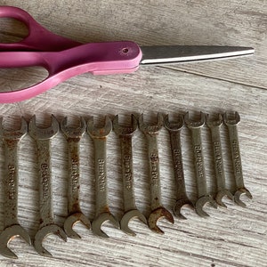 Vintage Set 10 Ignition Wrenches - Blue Point- Leather Case - Made in USA - 1940s