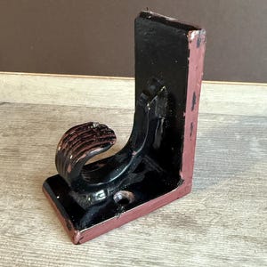 Vintage Shelf Bracket Cast Iron Wrought Iron - Small Heavy Chippy Painted Salvage. Indoor /Outdoor