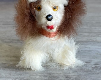 Vintage Dog Figurine - Real Fur Collie Sheltie - Lassie - 1950s