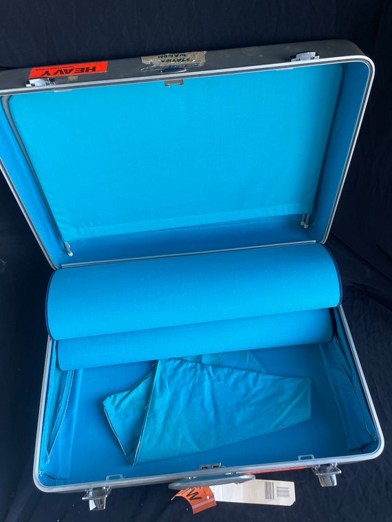 Vintage Zero Halliburton Aluminum Suitcase: 1960s Travel Stickers
