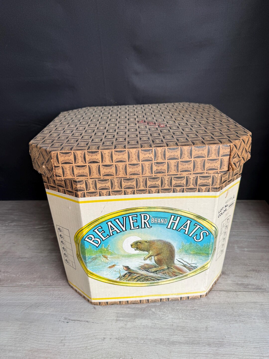 Vintage Beaver Top Hat Box Hatbox (box Only) -large Storage Box - Etsy