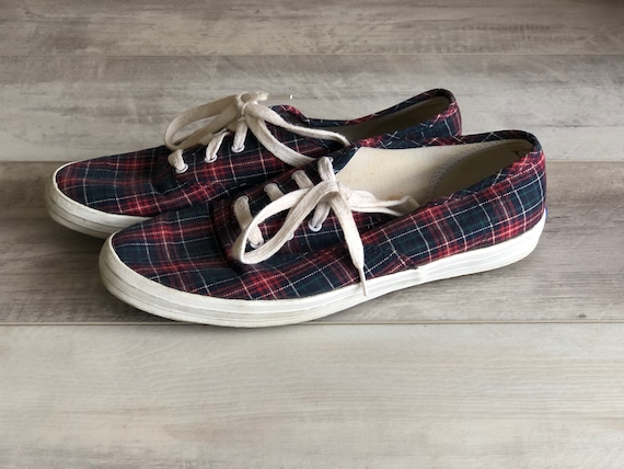 Vintage Keds - Plaid 1990s Size 9 Women's Canvas … - image 7