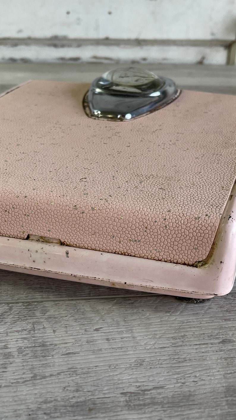 Vintage Bathroom Scale Art Deco 1950s Detecto Pink Etsy
