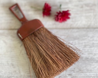 Vintage Tiny Whisk Broom Hand Brush - Plastic Handle