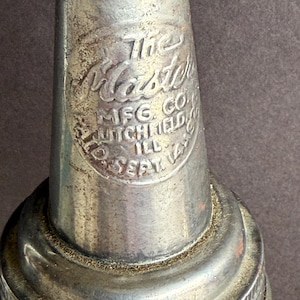 Vintage Oil Can Spout on a Ball Quart Jar - Small Mouth - Master Mfg. Litchfield, IL, 1920s