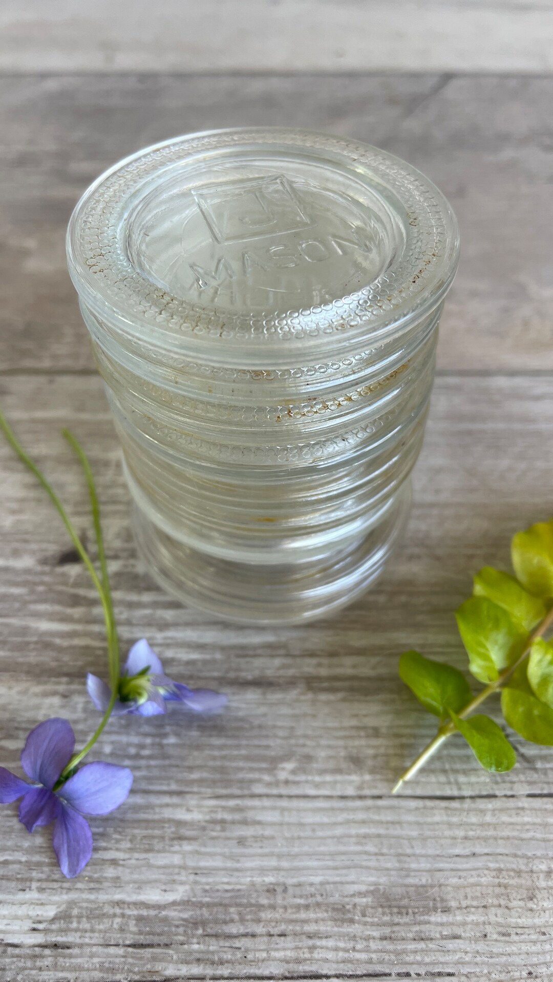 Vintage Presto Canning Jar Glass Top Lids Mason Atlas Presto Ball Etsy
