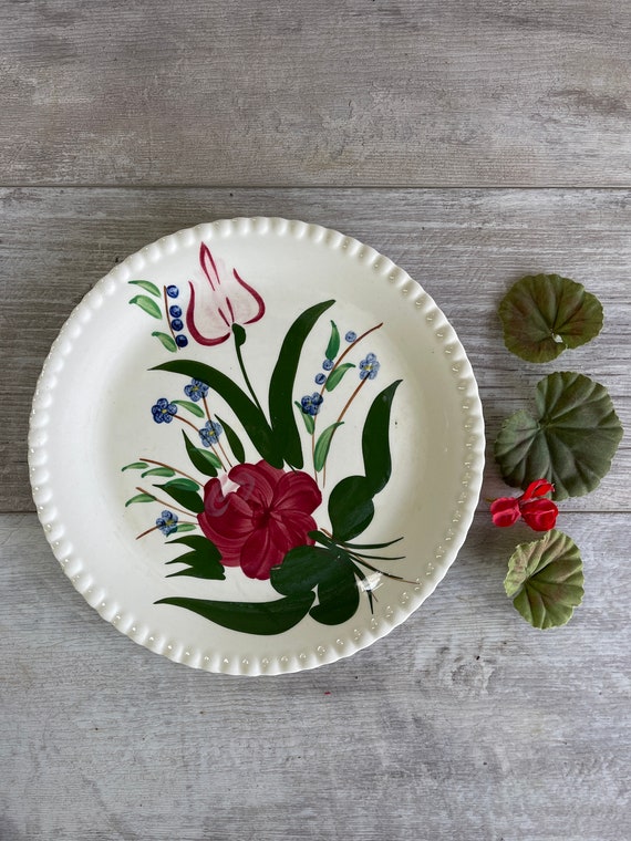 Vintage Blue Ridge Pottery Plate Blue Bell 9.25 Luncheon Plate Excellent Etsy Canada